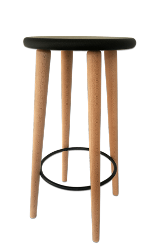 Tabouret de bar Arki stool ARKW6 , Pedrali, hauteur réglable 65 à 75 cm,  anthracite et noir